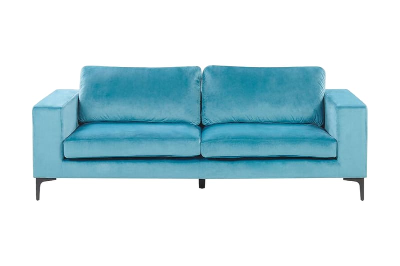 Nikkala Fløyelssofa - Blå - Fløyel sofaer - Sofa 3 seter