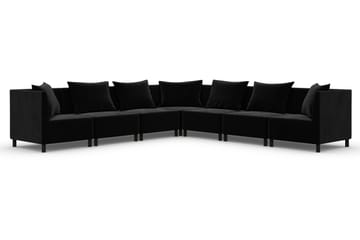 Noelia Modulhjørnesofa Vendbar Fløyel - Svart - Møbler - Sofaer - Fløyel sofaer