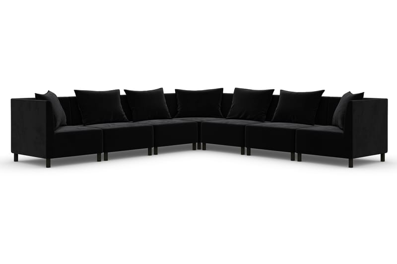Noelia Modulhjørnesofa Vendbar Fløyel - Svart - Møbler - Sofaer - Fløyel sofaer