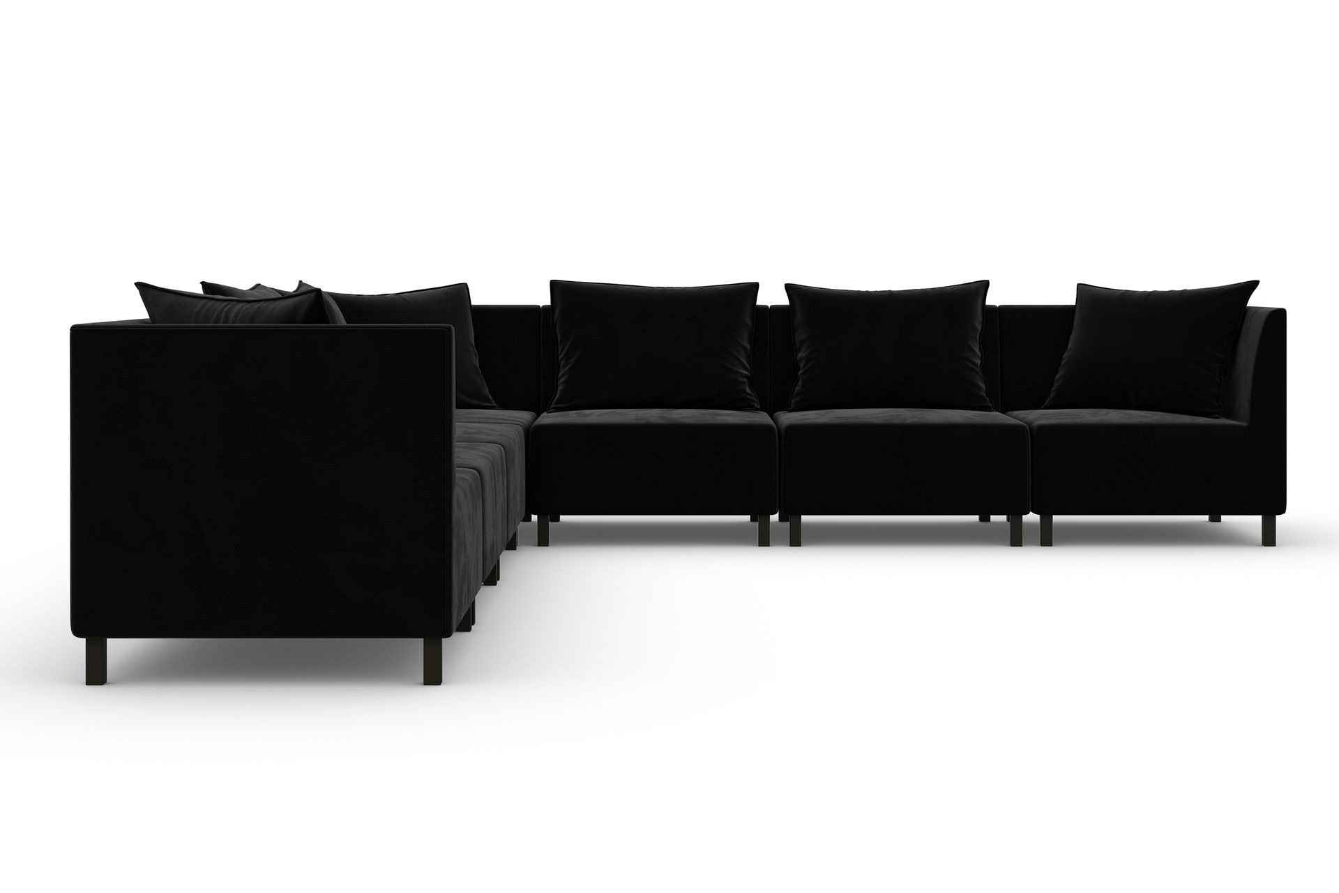 Noelia Modulhjørnesofa Vendbar Fløyel - Svart - Møbler - Sofaer - Fløyel sofaer