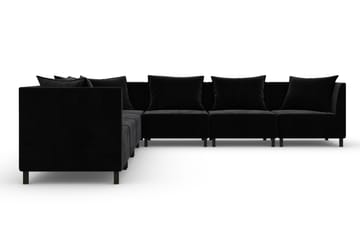 Noelia Modulhjørnesofa Vendbar Fløyel - Svart - Møbler - Sofaer - Fløyel sofaer