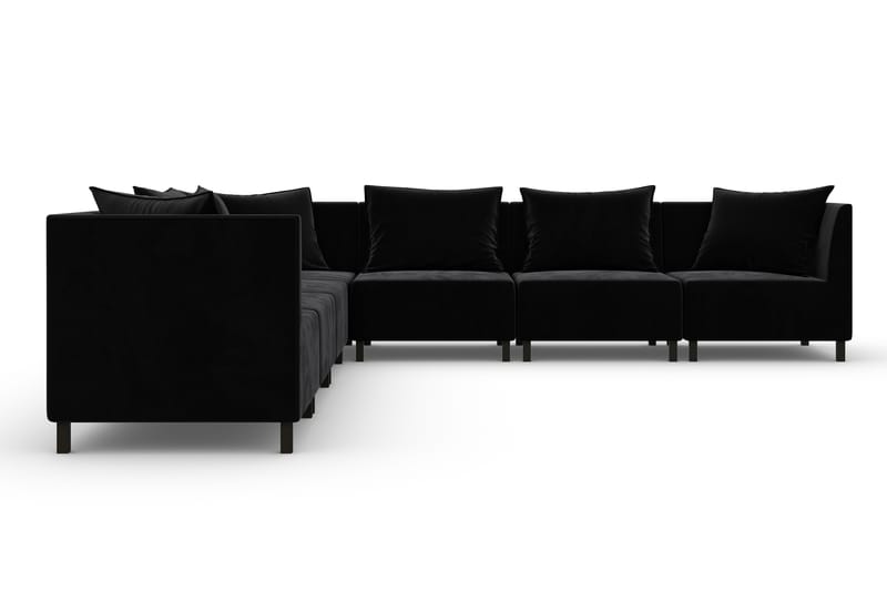 Noelia Modulhjørnesofa Vendbar Fløyel - Svart - Møbler - Sofaer - Fløyel sofaer