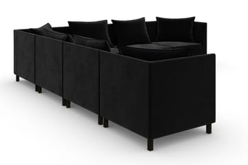 Noelia Modulhjørnesofa Vendbar Fløyel - Svart - Møbler - Sofaer - Fløyel sofaer