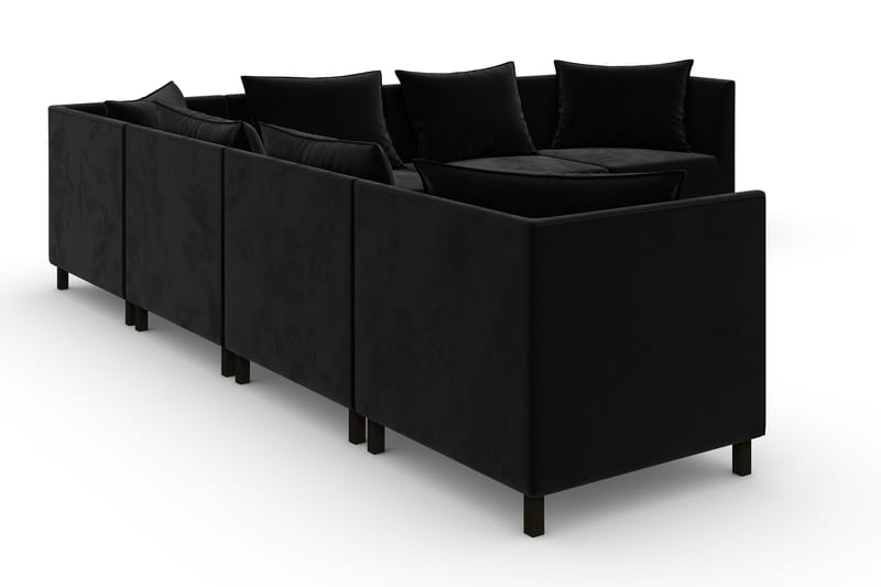 Noelia Modulhjørnesofa Vendbar Fløyel - Svart - Møbler - Sofaer - Fløyel sofaer