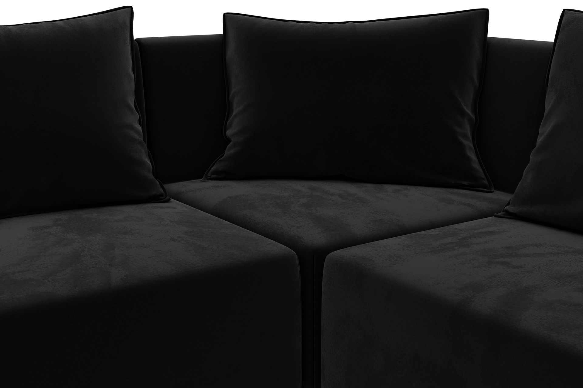 Noelia Modulhjørnesofa Vendbar Fløyel - Svart - Møbler - Sofaer - Fløyel sofaer