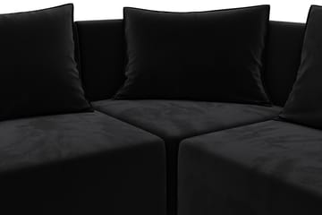 Noelia Modulhjørnesofa Vendbar Fløyel - Svart - Møbler - Sofaer - Fløyel sofaer