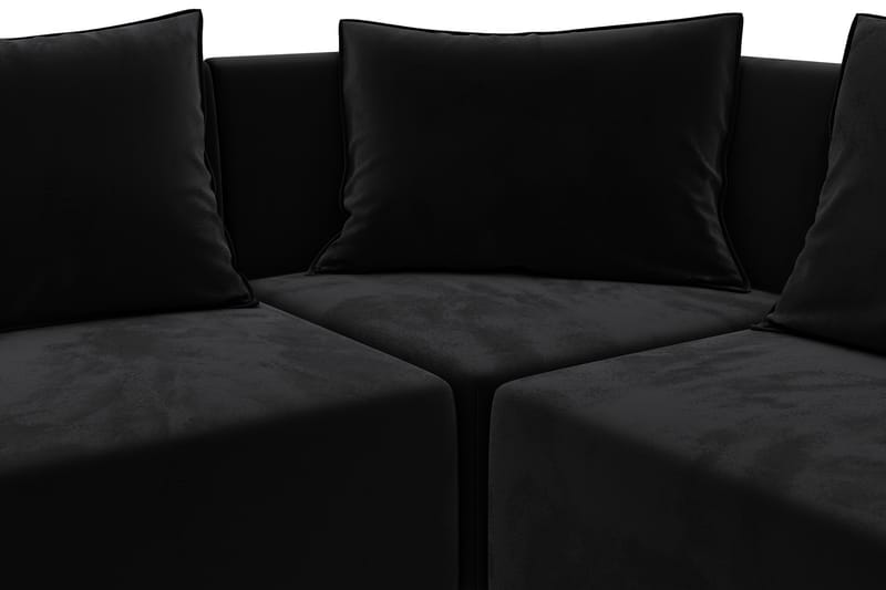 Noelia Modulhjørnesofa Vendbar Fløyel - Svart - Møbler - Sofaer - Fløyel sofaer