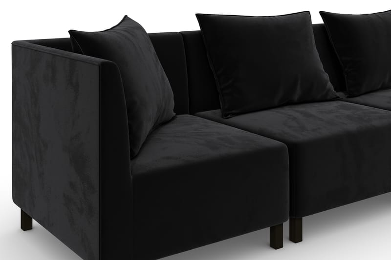 Noelia Modulhjørnesofa Vendbar Fløyel - Svart - Møbler - Sofaer - Fløyel sofaer