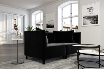 Noelia Modulsofa 2-seter Fløyel - Svart - Møbler - Sofaer - Fløyel sofaer