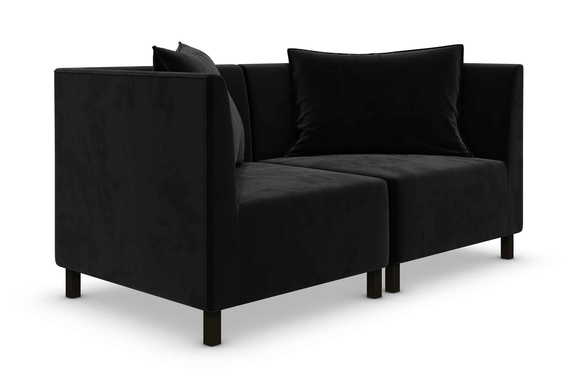 Noelia Modulsofa 2-seter Fløyel - Svart - Møbler - Sofaer - Fløyel sofaer