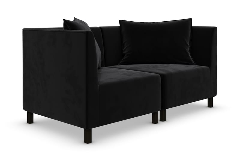 Noelia Modulsofa 2-seter Fløyel - Svart - Møbler - Sofaer - Fløyel sofaer