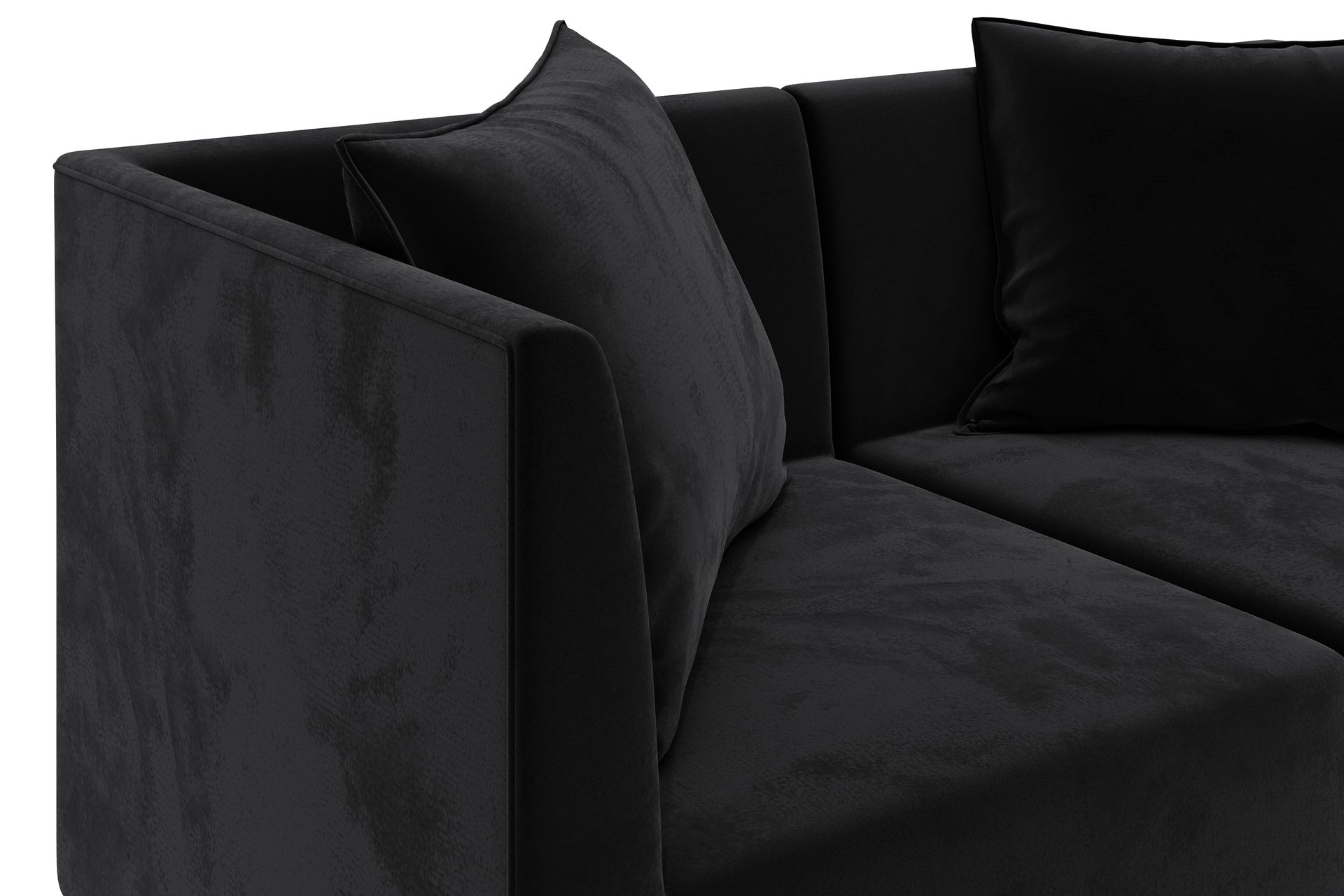 Noelia Modulsofa 2-seter Fløyel - Svart - Møbler - Sofaer - Fløyel sofaer