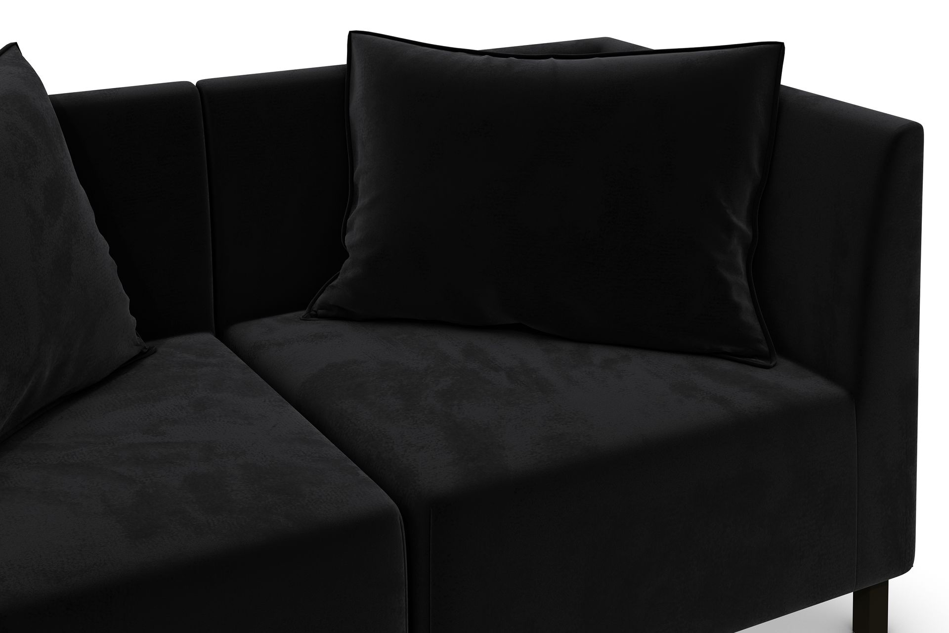 Noelia Modulsofa 2-seter Fløyel - Svart - Møbler - Sofaer - Fløyel sofaer