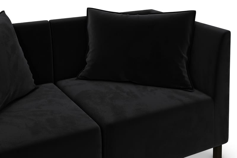 Noelia Modulsofa 2-seter Fløyel - Svart - Møbler - Sofaer - Fløyel sofaer