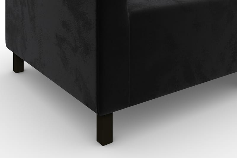 Noelia Modulsofa 3-seter Fløyel - Svart - Møbler - Sofaer - Fløyel sofaer