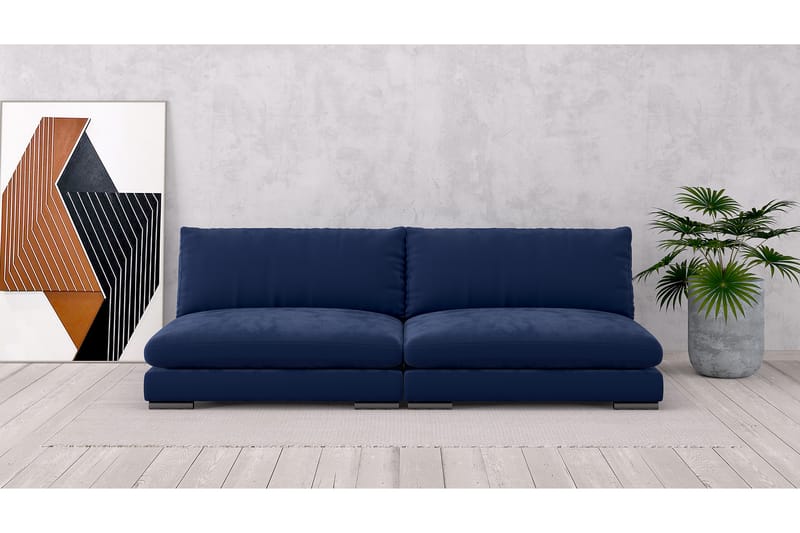Noha Moduldivansofa - Midnattsblå Fløyel - Møbler - Sofaer - Fløyel sofaer
