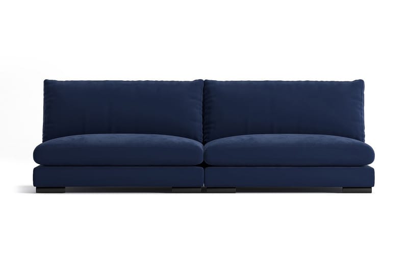 Noha Moduldivansofa - Midnattsblå Fløyel - Komplett modulsofa - Fløyel sofaer