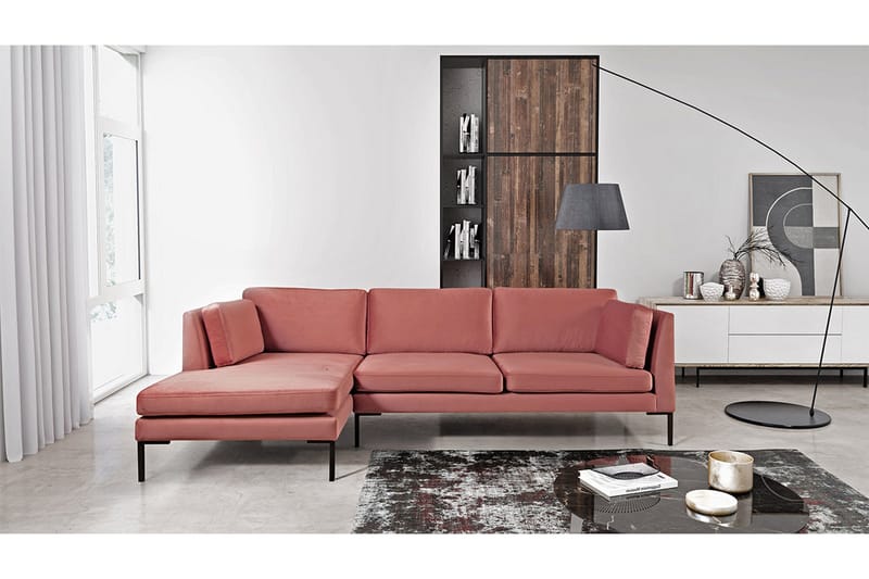 Ocean Hjørnesofa Høyre - Rosa - Møbler - Sofaer - Fløyel sofaer