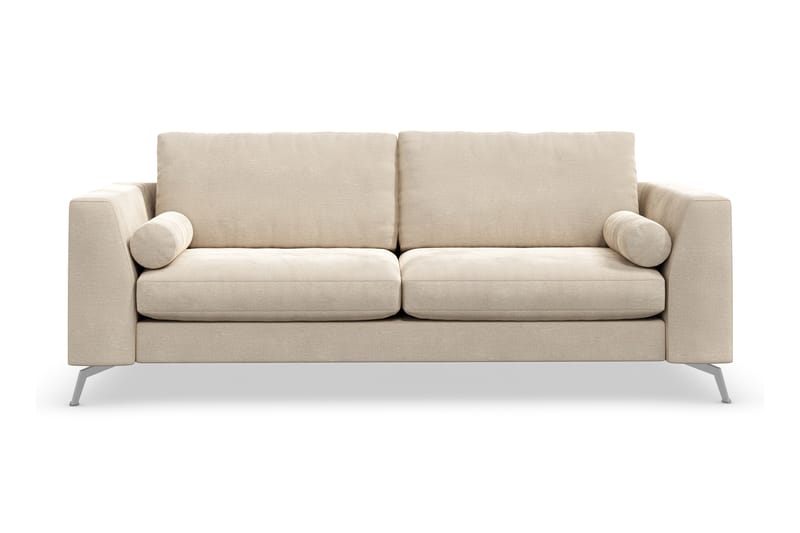 Ocean Lyx 3-seter Sofa - Beige/Fløyel - Fløyel sofaer - 2 seter sofa