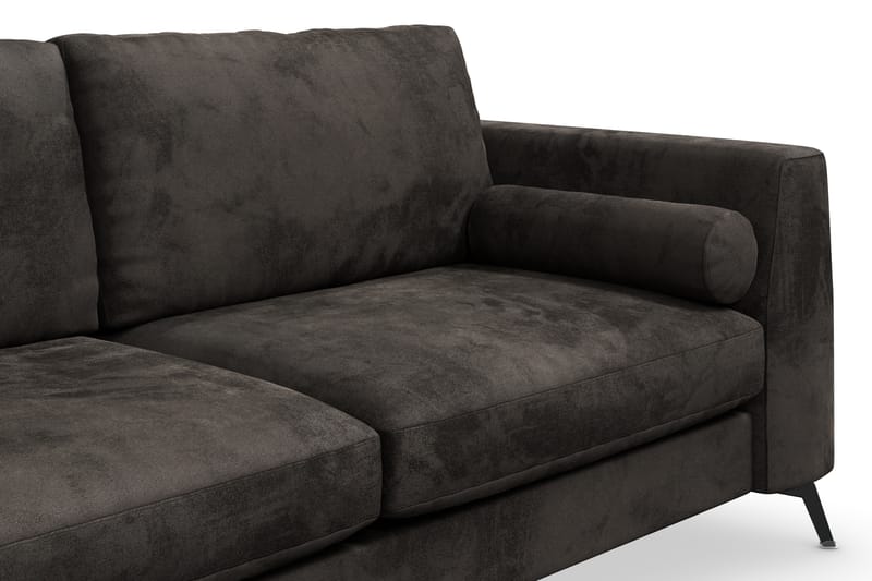 Ocean Lyx 3-seter Sofa - Mørkegrå/Fløyel - Fløyel sofaer - 2 seter sofa