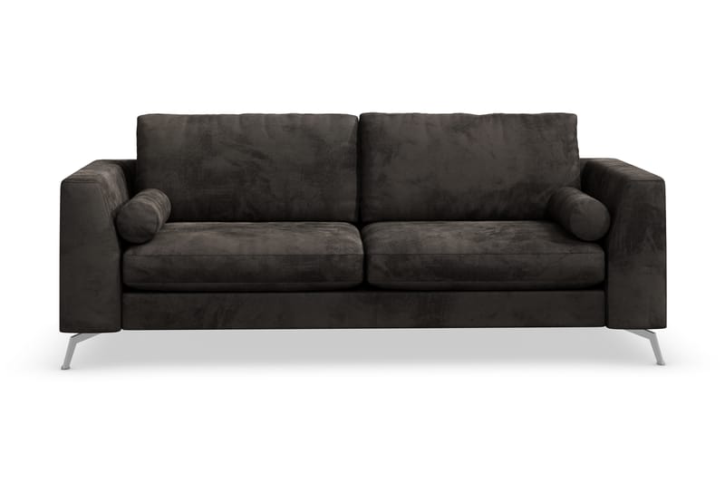 Ocean Lyx 3-seter Sofa - Mørkegrå/Fløyel - Fløyel sofaer - 2 seter sofa
