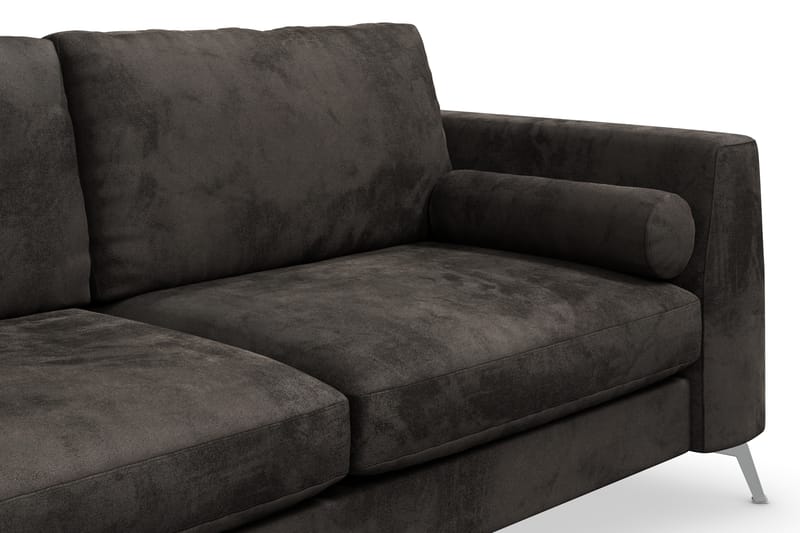 Ocean Lyx 3-seter Sofa - Mørkegrå/Fløyel - Møbler - Sofaer - Fløyel sofaer