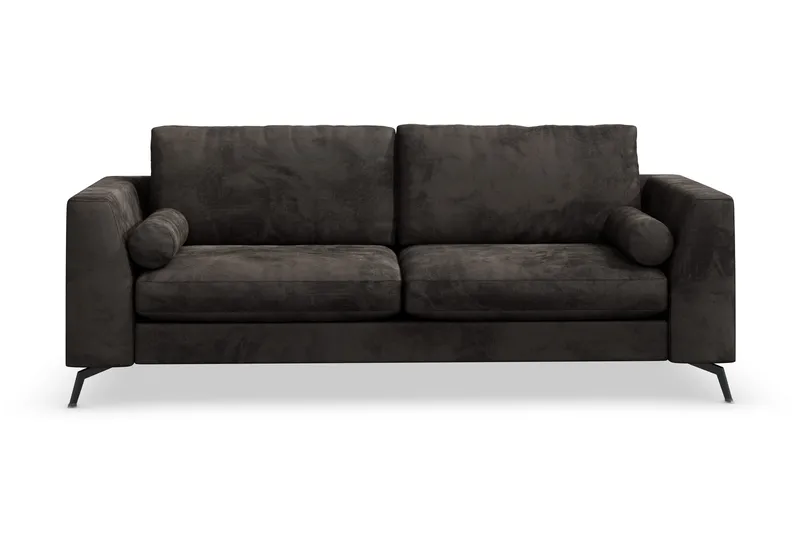 Ocean Lyx 3-seter Sofa, Mørkegrå/Fløyel