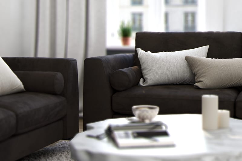 Ocean Lyx 3-seter Sofa - Mørkegrå/Fløyel - Møbler - Sofaer - 2 seter sofa