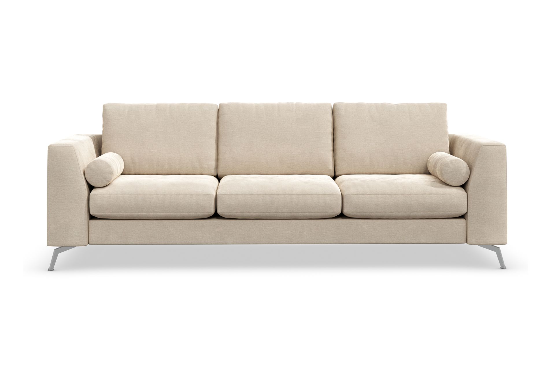 Ocean Lyx 3-seters Fløyelssofa - Beige - Møbler - Sofaer - Fløyel sofaer