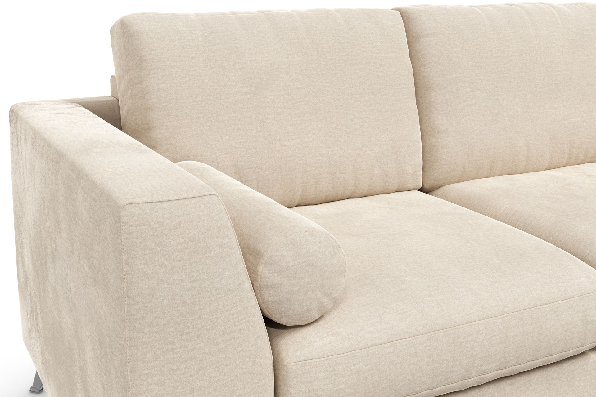Ocean Lyx 3-seters Fløyelssofa - Beige - Møbler - Sofaer - Fløyel sofaer