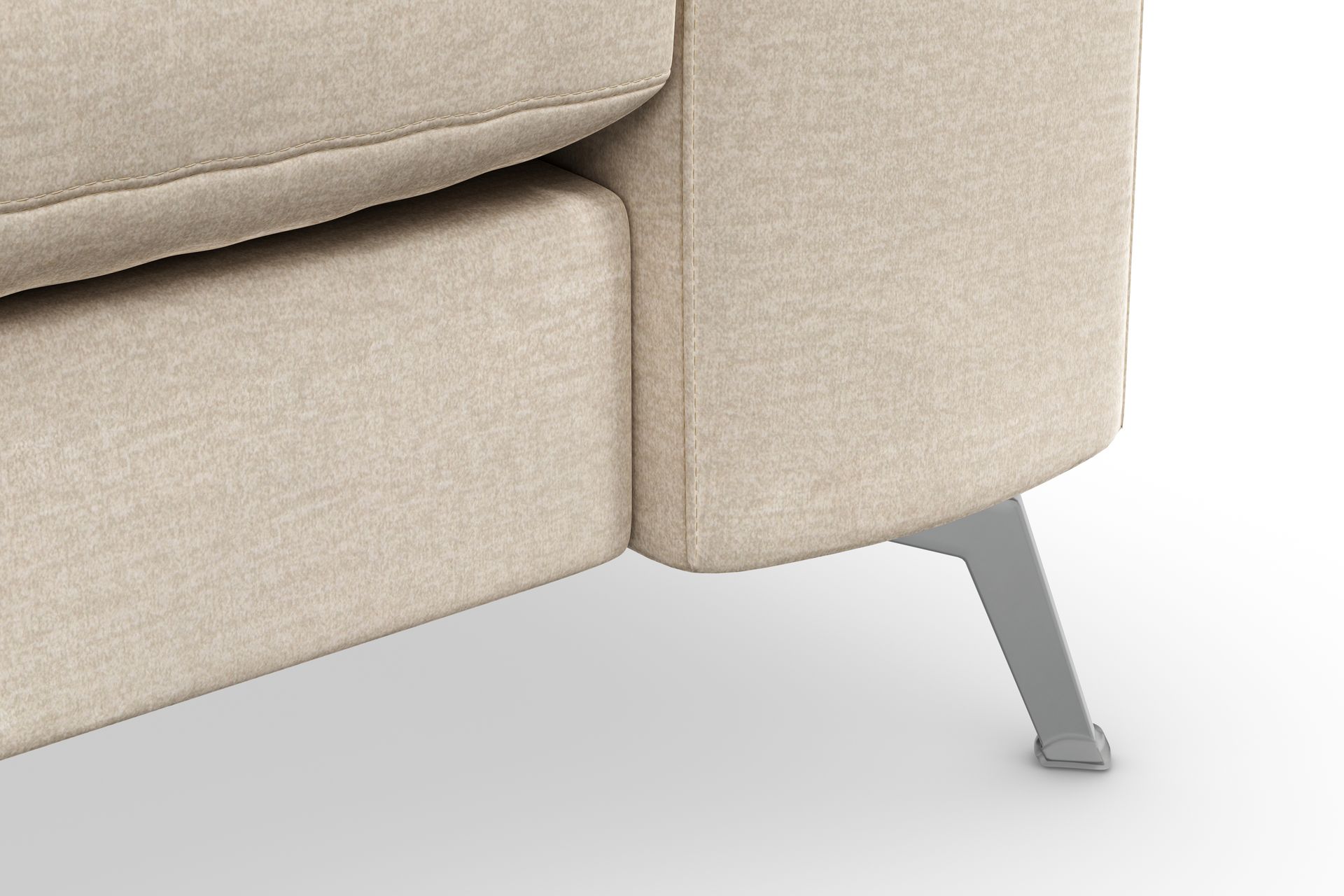Ocean Lyx 3-seters Fløyelssofa - Beige - Møbler - Sofaer - Fløyel sofaer