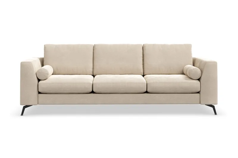 Ocean Lyx 3-seters Fløyelssofa - Beige - Møbler - Sofaer - Sofa 3 seter