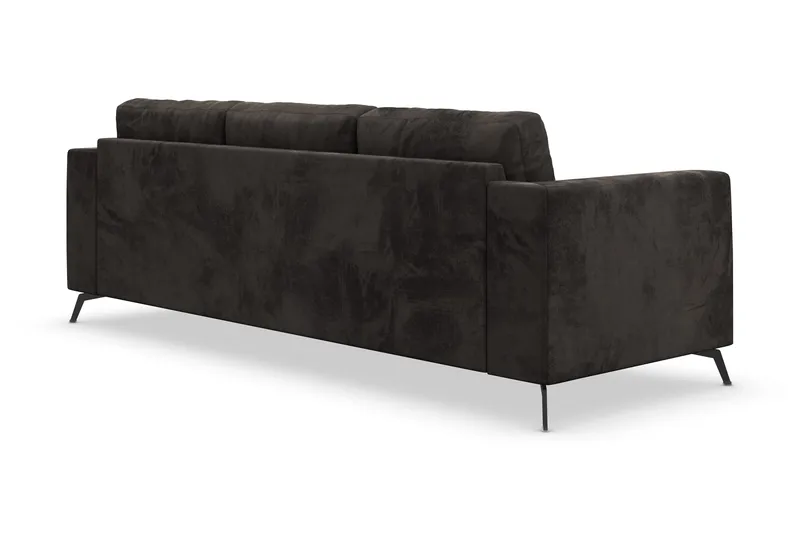 Ocean Lyx 3-seters Fløyelssofa - Mørk grå - Møbler - Sofaer - Sofa 3 seter