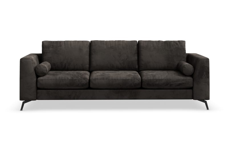 Ocean Lyx 3-seters Fløyelssofa - Mørk grå - Møbler - Sofaer - Fløyel sofaer