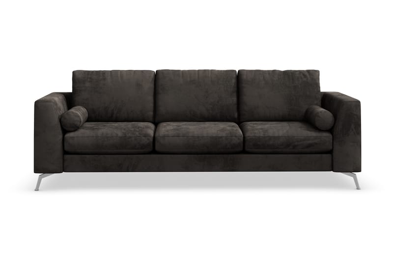 Ocean Lyx 3-seters Fløyelssofa - Mørk grå - Møbler - Sofaer - Fløyel sofaer