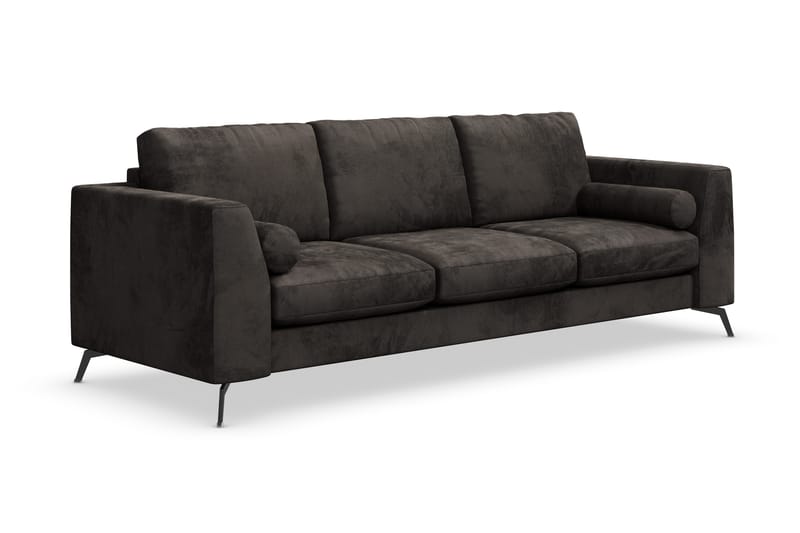 Ocean Lyx 3-seters Fløyelssofa - Mørk grå - Møbler - Sofaer - Sofa 3 seter