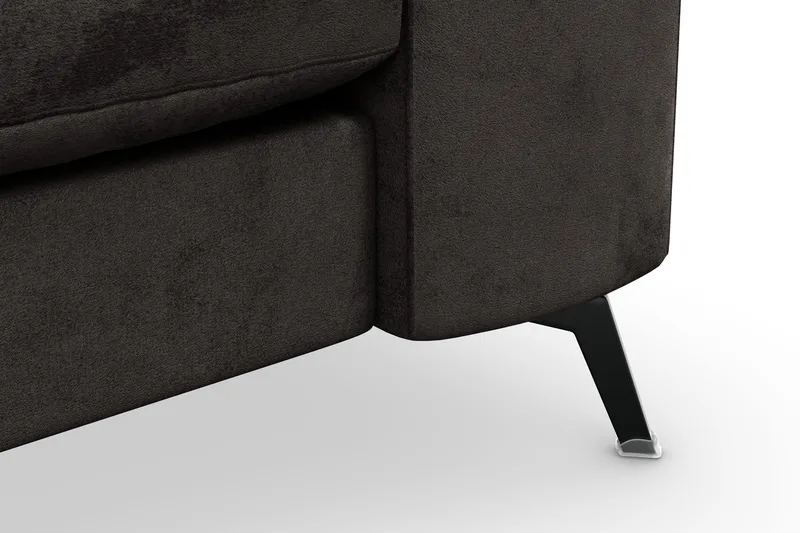 Ocean Lyx 3-seters Fløyelssofa - Mørk grå - Møbler - Sofaer - Sofa 3 seter