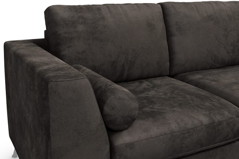 Ocean Lyx 3-seters Fløyelssofa - Mørk grå - Møbler - Sofaer - Sofa 3 seter