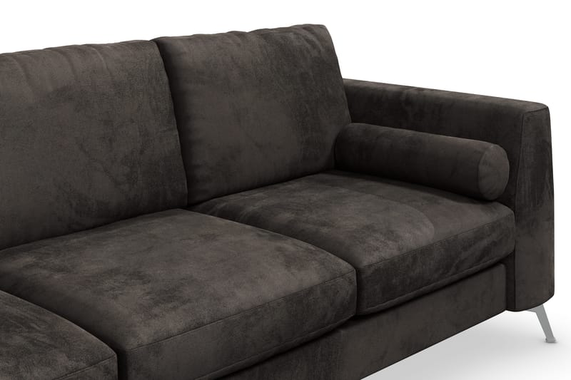 Ocean Lyx 3-seters Fløyelssofa - Mørk grå - Møbler - Sofaer - Sofa 3 seter