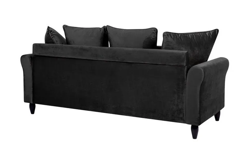 Paretti Sofa Fløyel - Svart - Møbler - Sofaer - Fløyel sofaer