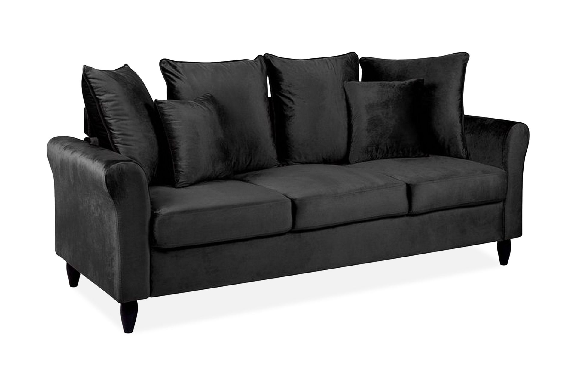 Paretti Sofa Fløyel - Svart