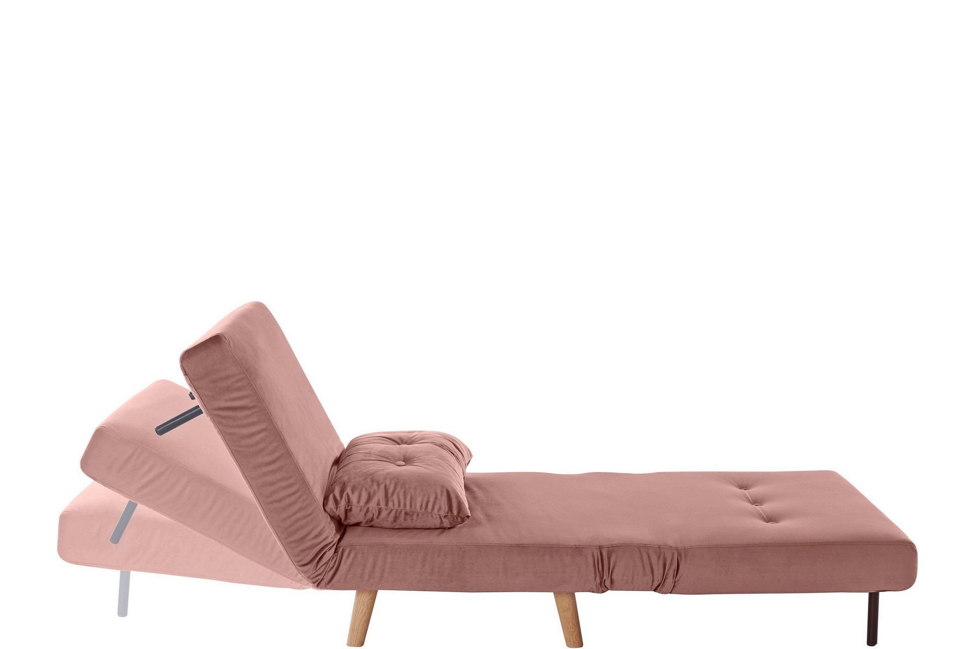 Sanremo Dagseng Singel - Rosa - Møbler - Sofaer - Fløyel sofaer