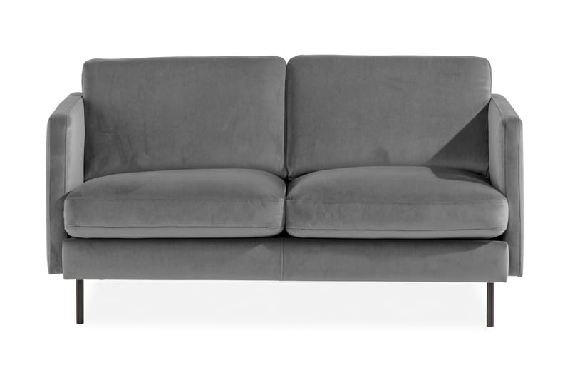 Teodin Fløyelssofa 2-seters - Lysegrå - Fløyel sofaer - 2 seter sofa