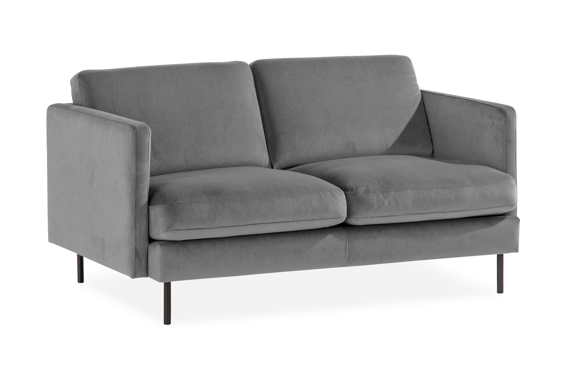Teodin Fløyelssofa 2-seters - Lysegrå - Møbler - Sofaer - 2 seter sofa