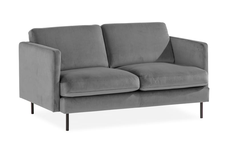 Teodin Fløyelssofa 2-seters - Lysegrå - Møbler - Sofaer - 2 seter sofa