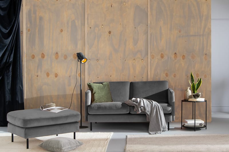 Teodin Fløyelssofa 2-seters - Lysegrå - Møbler - Sofaer - Fløyel sofaer