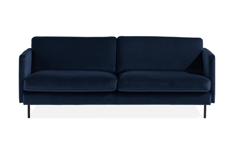 Teodin Fløyelssofa 3-seters - Blå - Fløyel sofaer - Sofa 3 seter