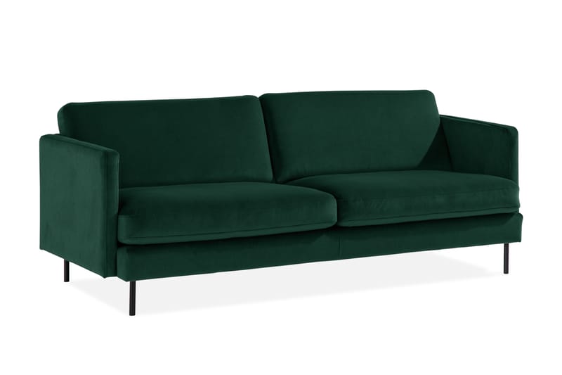 Teodin Fløyelssofa 3-seters - Grønn - Møbler - Sofaer - Fløyel sofaer