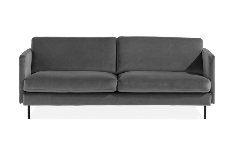 Teodin Fløyelssofa 3-seters - Lysegrå - Fløyel sofaer - Sofa 3 seter