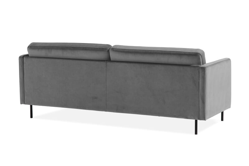 Teodin Fløyelssofa 3-seters - Lysegrå - Fløyel sofaer - Sofa 3 seter